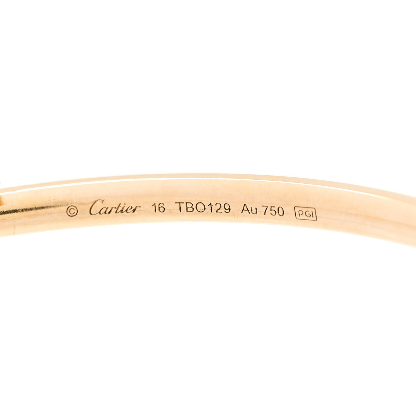 18K Yellow Gold Diamond Small Juste Un Clou Bracelet 16