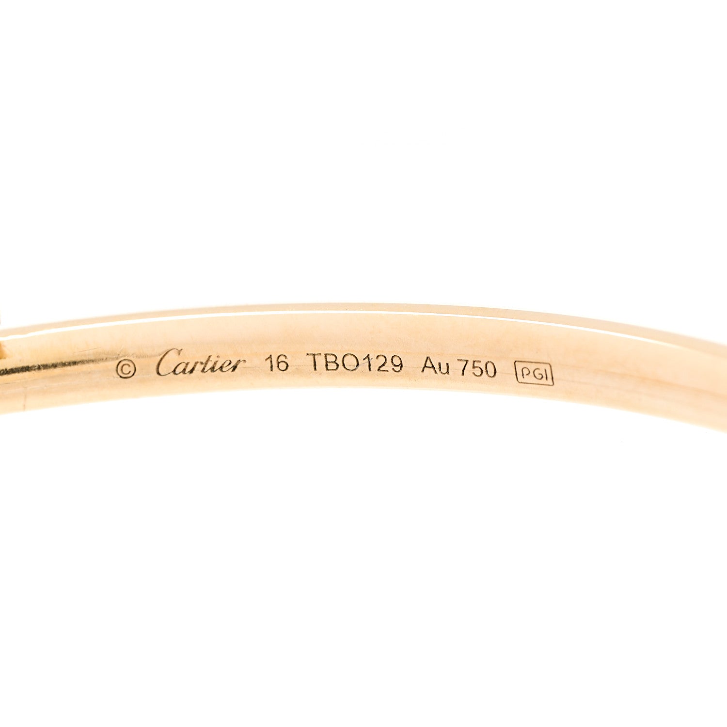 Cartier 18K Yellow Gold Diamond Small Juste Un Clou Bracelet 16 4 of 5