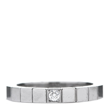 Cartier 18K White Gold Diamond Lanieres Ring 53 6.5 1 of 4