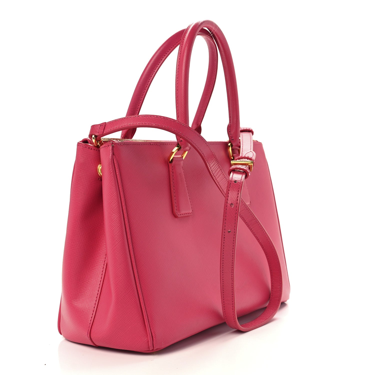 Prada Saffiano Small Galleria Double Zip Tote Peonia 3 of 12
