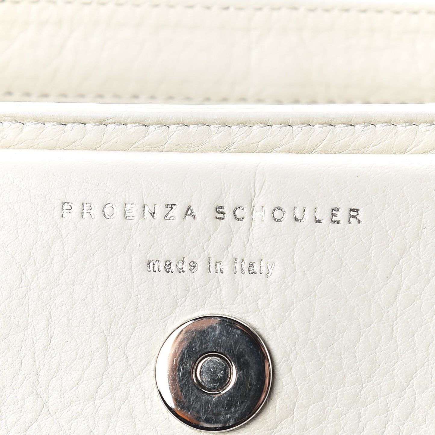 Calfskin Mini PS11 Classic Shoulder Bag White