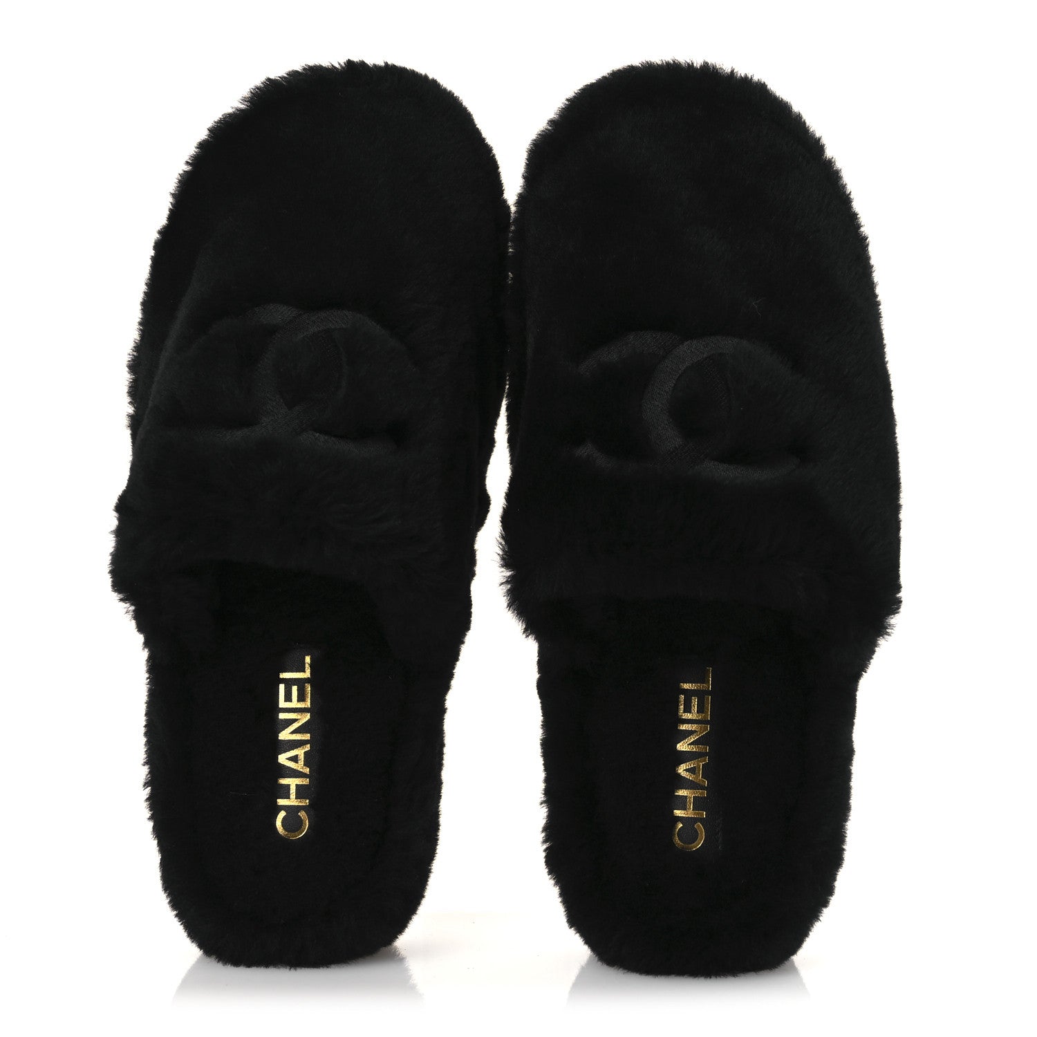 CHANEL ブラックファーミュール Chanel Shearling CC Flat Mules 40 Black 1760083 – FASHIONPHILE