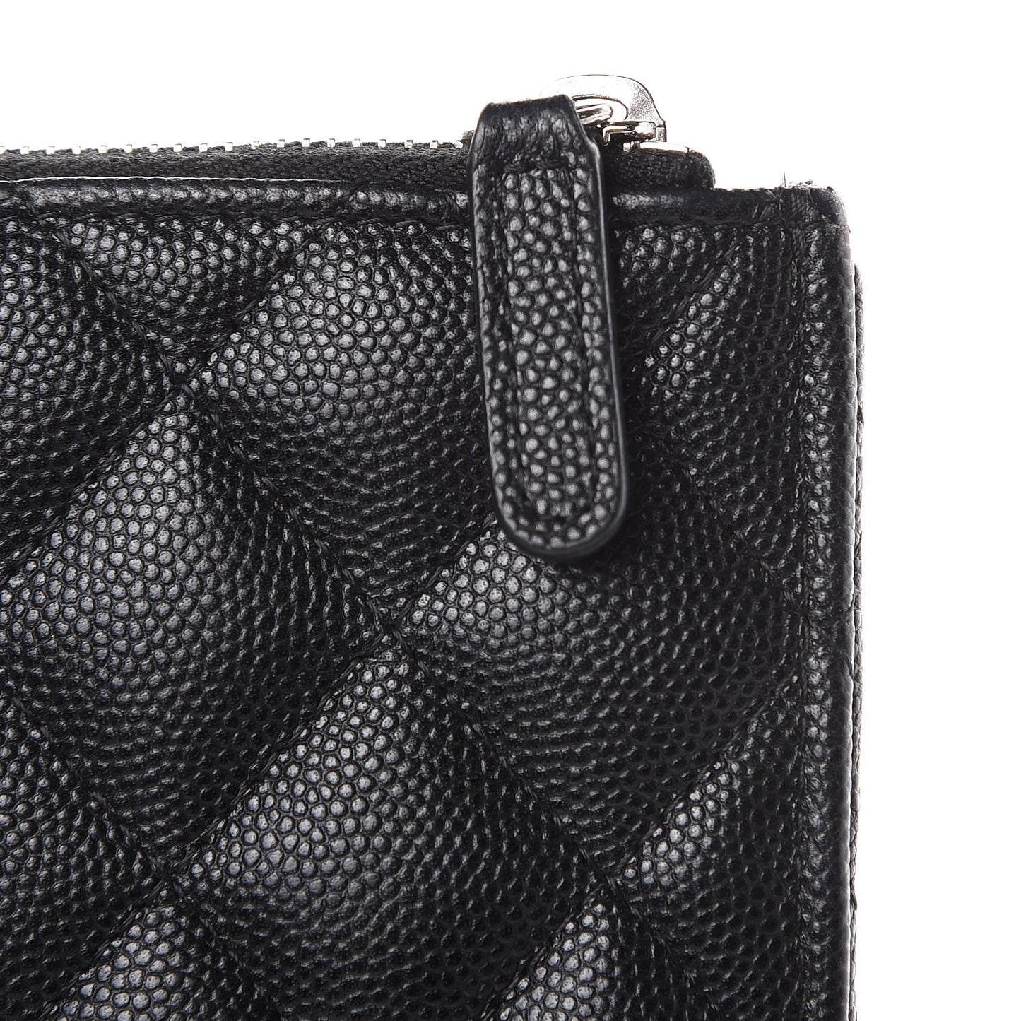 Caviar Quilted Classic Zip Pouch Black