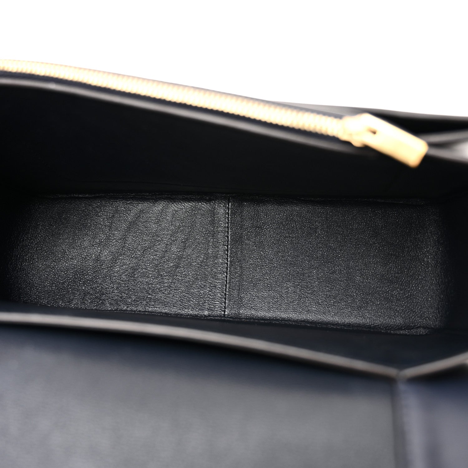 Celine Shiny Smooth Calfskin Medium Frame Shoulder Bag Black Navy 5 of 10