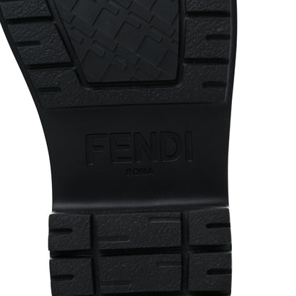 Fendi Vitello Abrasivato Fendigraphy 50mm Biker Boots 39 White 6 of 9