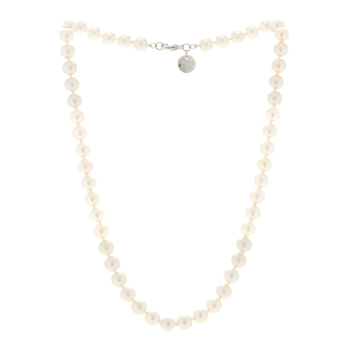 Tiffany 18K White Gold Akoya Pearl 6.5-7mm Essential Necklace 2 of 4