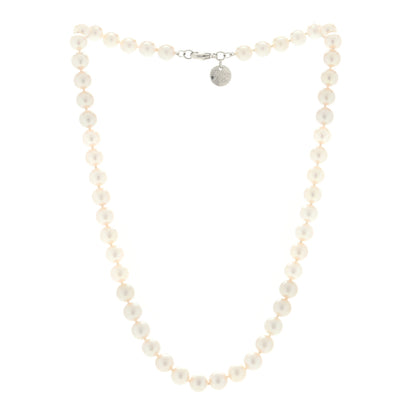 Tiffany 18K White Gold Akoya Pearl 6.5-7mm Essential Necklace 2 of 4