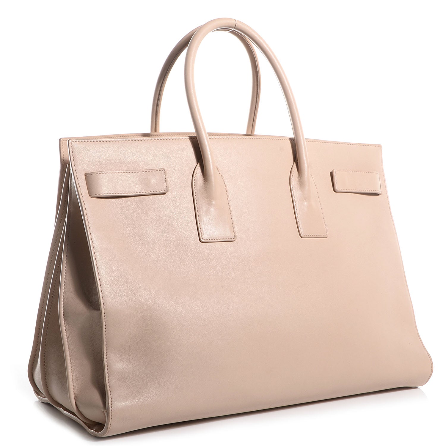 Saint Laurent Calfskin Leather Classic Large Sac de Jour Carryall Beige 3 of 10