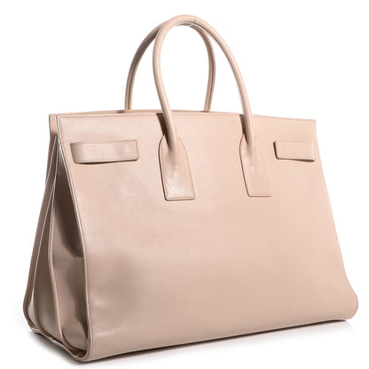 Saint Laurent Calfskin Leather Classic Large Sac de Jour Carryall Beige 3 of 10