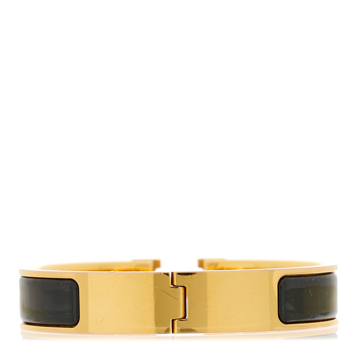 Hermes Enamel Narrow Clic Clac H Bracelet GM Black 3 of 4