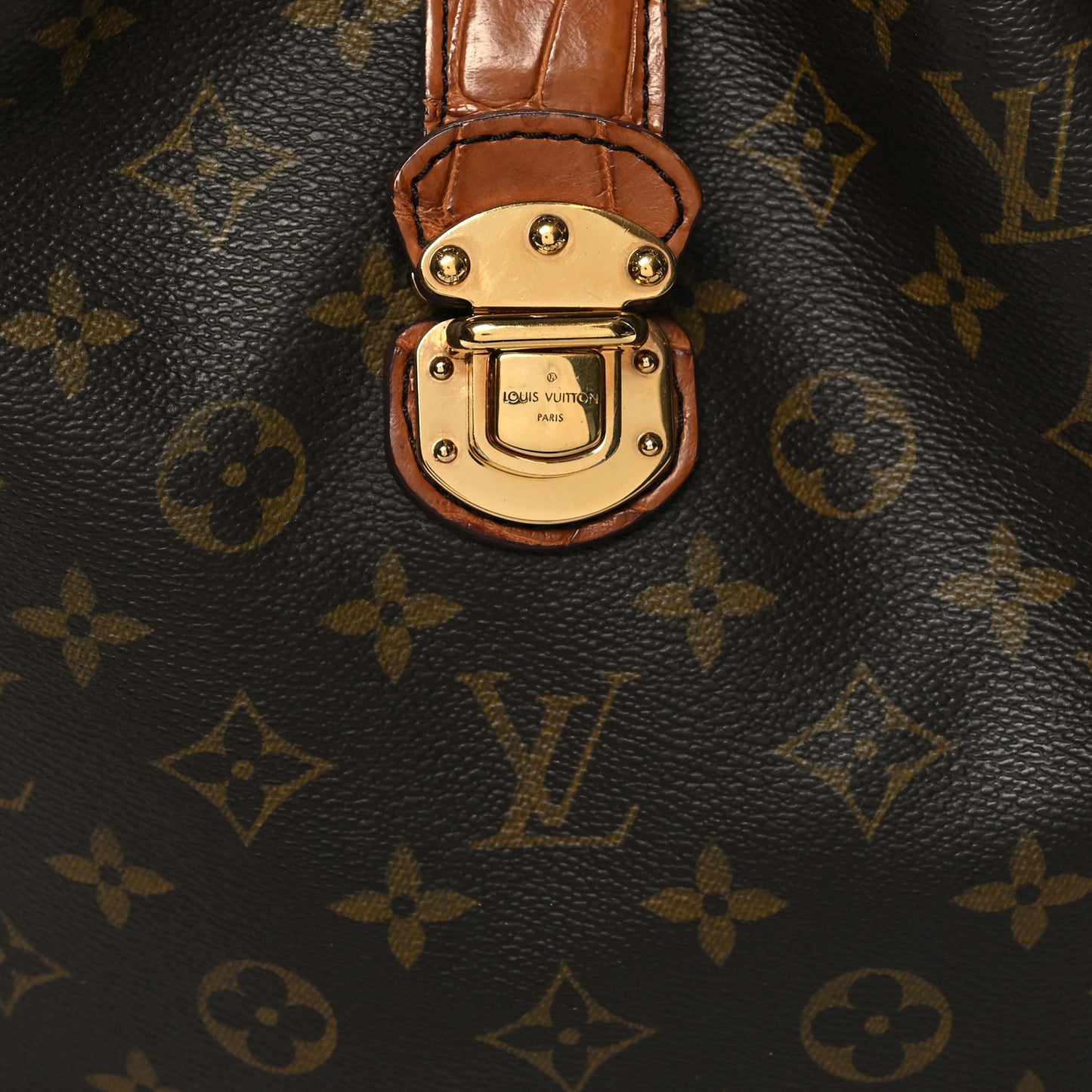 Monogram Alligator Trim Mahina XL