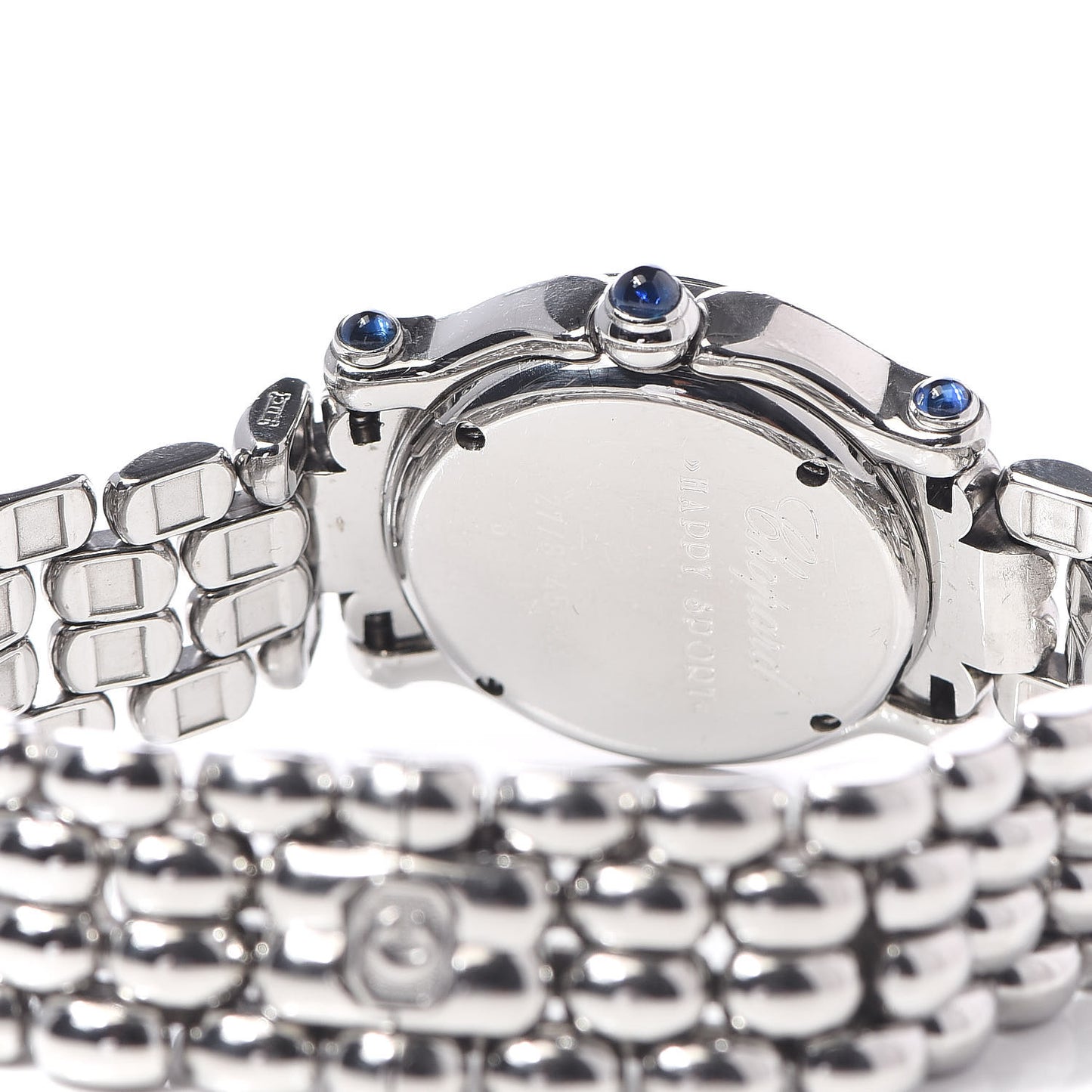 Stainless Steel 5 Diamond 26mm Happy Sport Quartz Watch Navy