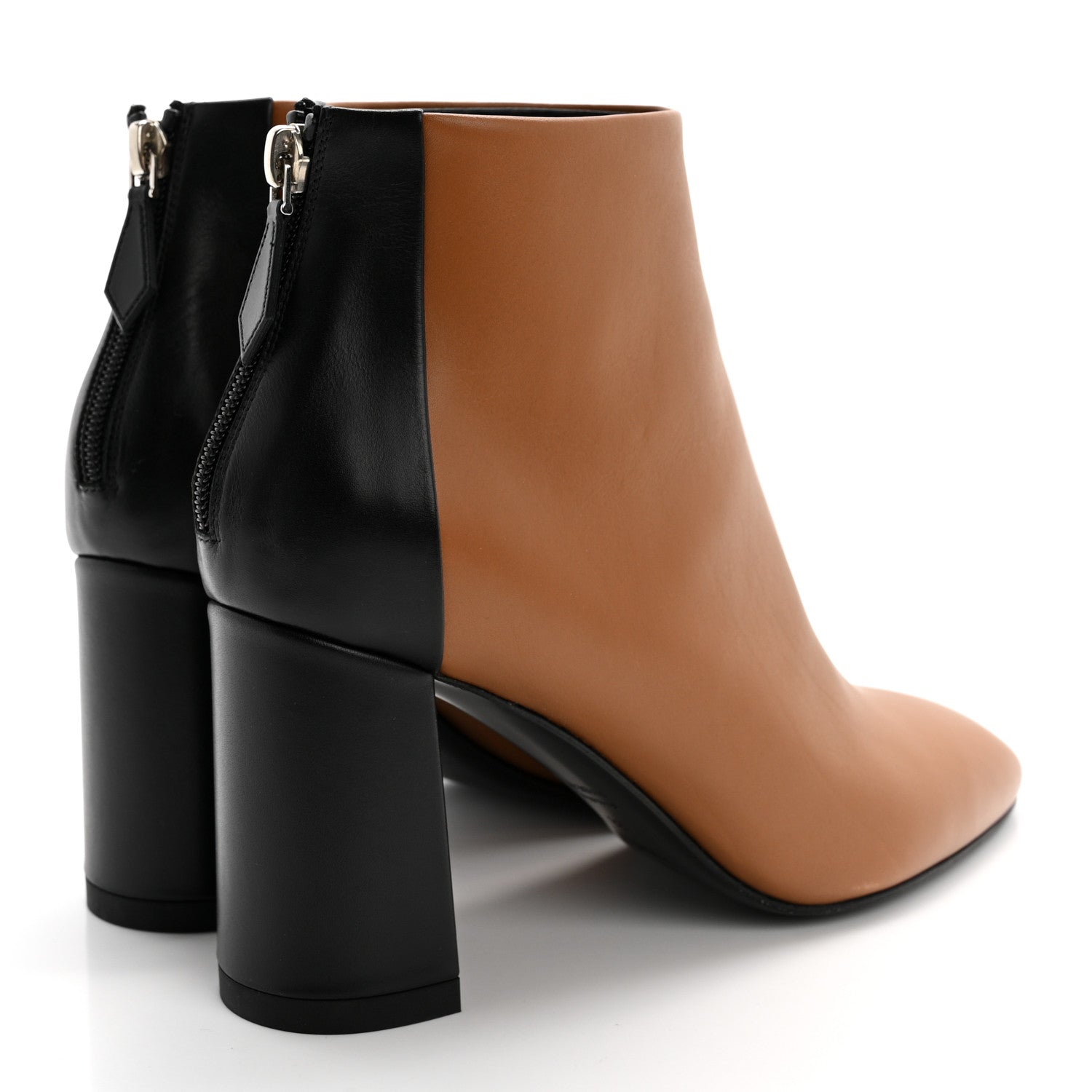 Hermes Calfskin Tuscan Two Tone Ankle Boots 38 Naturel Black 4 of 11