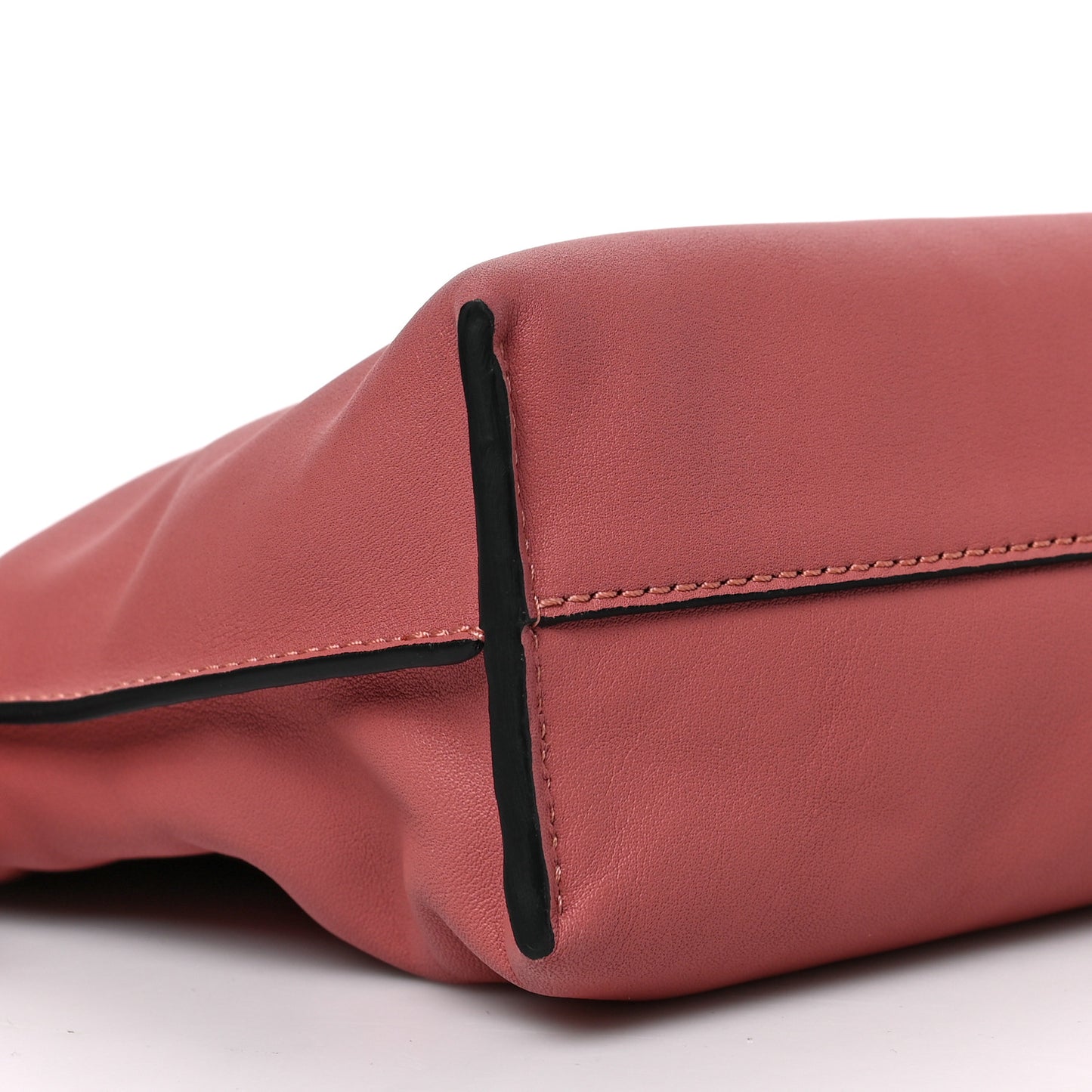 Calfskin Mini Flamenco Knot Bag Peach Bloom