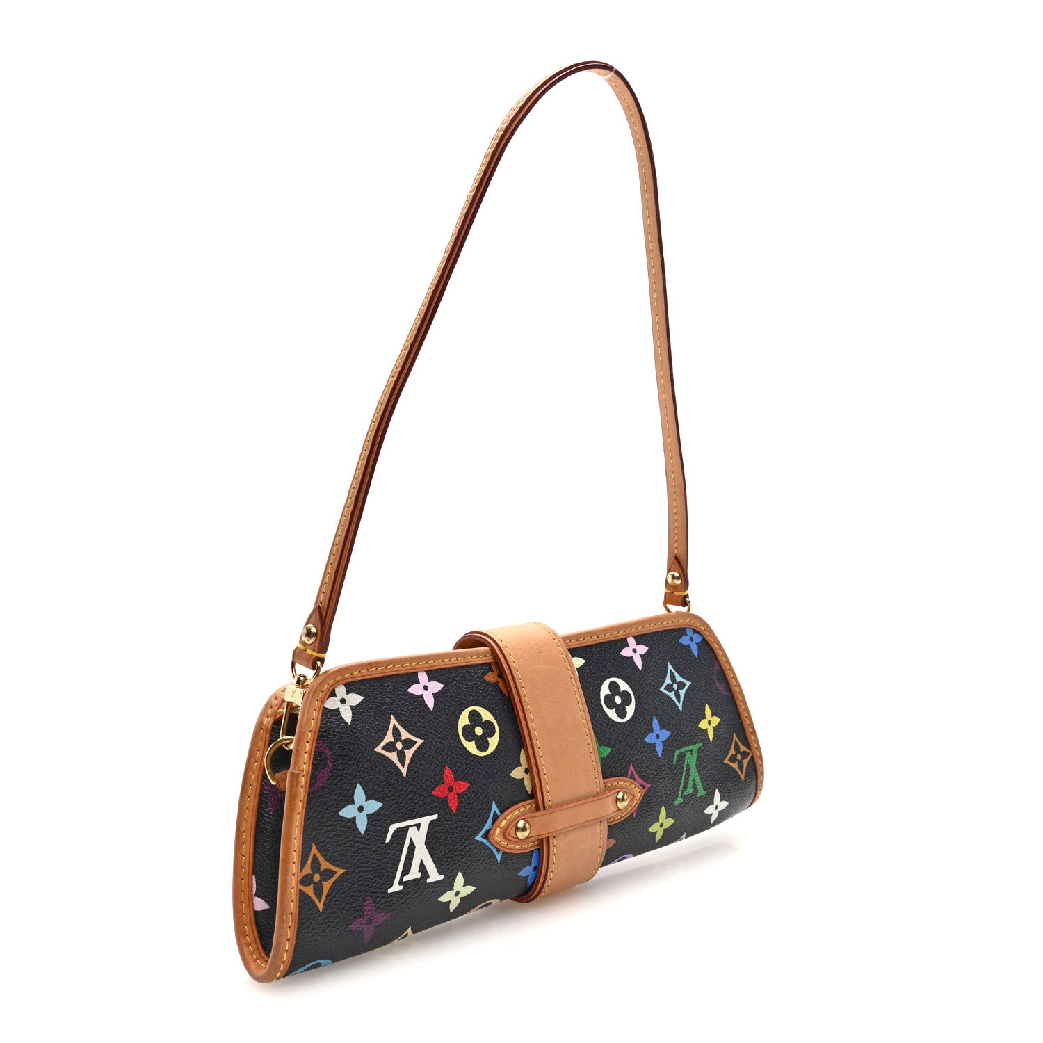 Louis Vuitton Monogram Multicolor Shirley Black 3 of 9