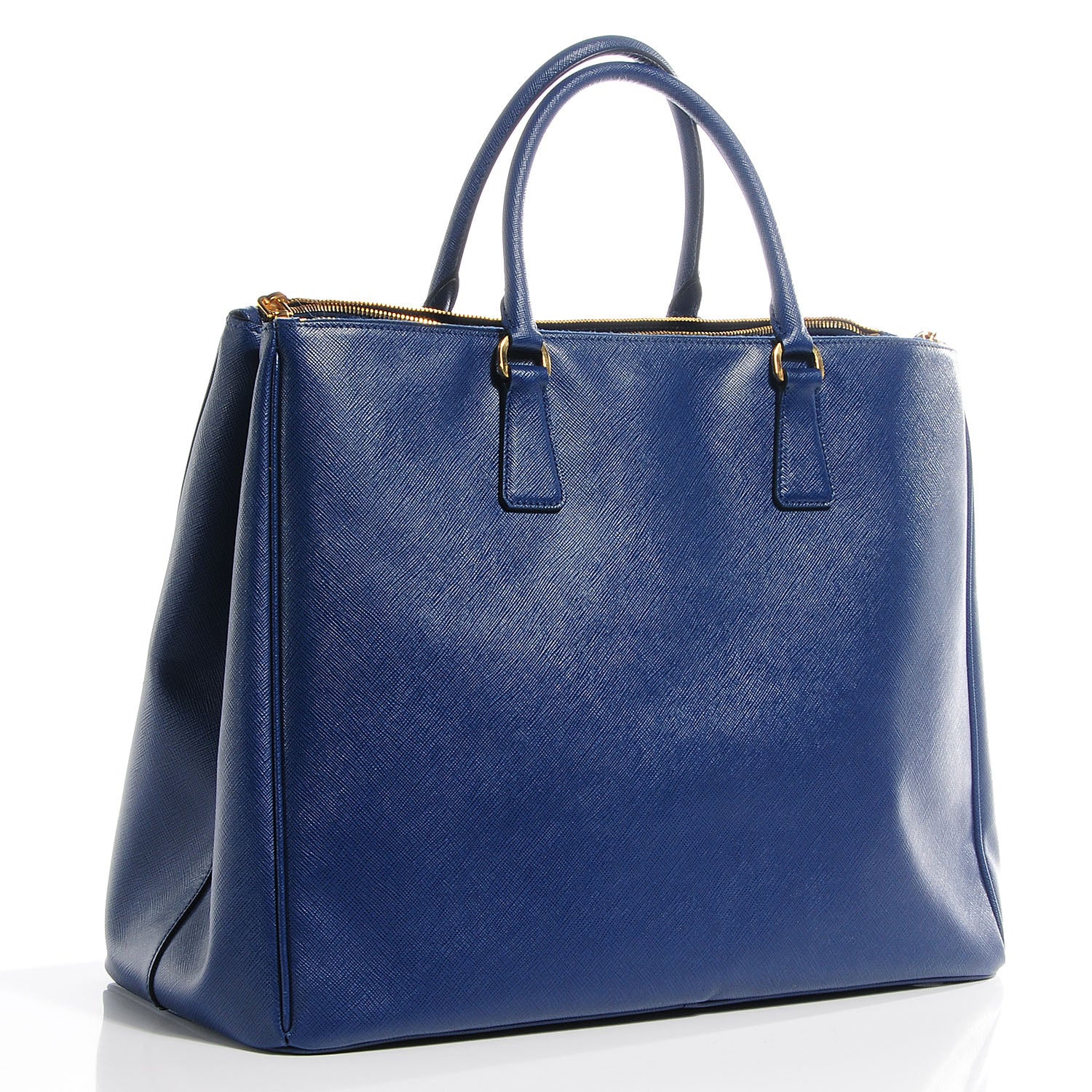 Prada Saffiano Lux Extra Large Galleria Double Zip Tote Bluette 3 of 9