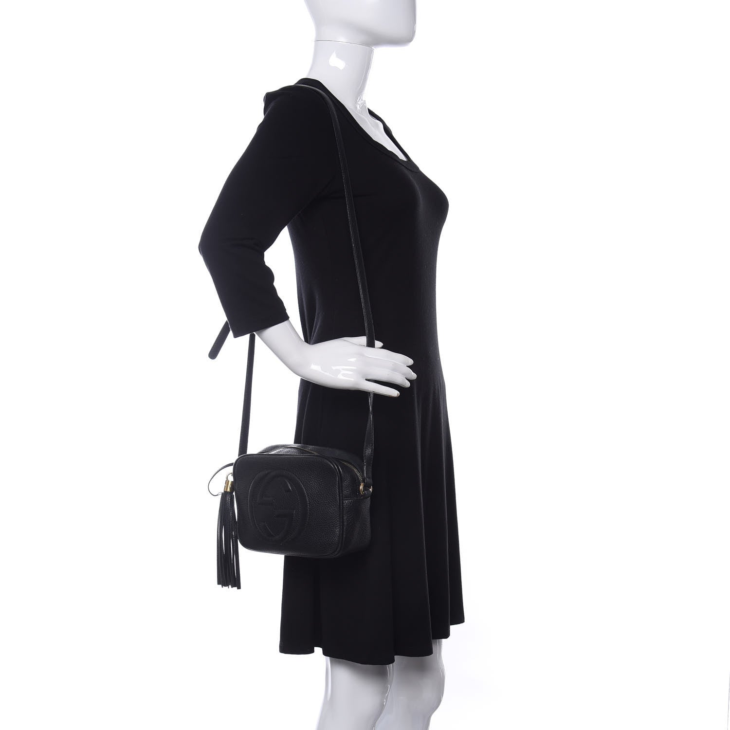 Gucci Pebbled Calfskin Small Soho Disco Bag Black 2 of 9