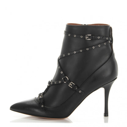 Valentino Garavani Nappa Love Latch 100mm Ankle Boots 38 Black 1 of 7