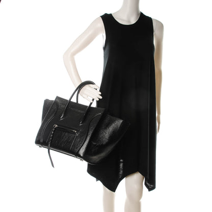 Celine Shiny Goatskin Medium Phantom Luggage Black 2 of 8
