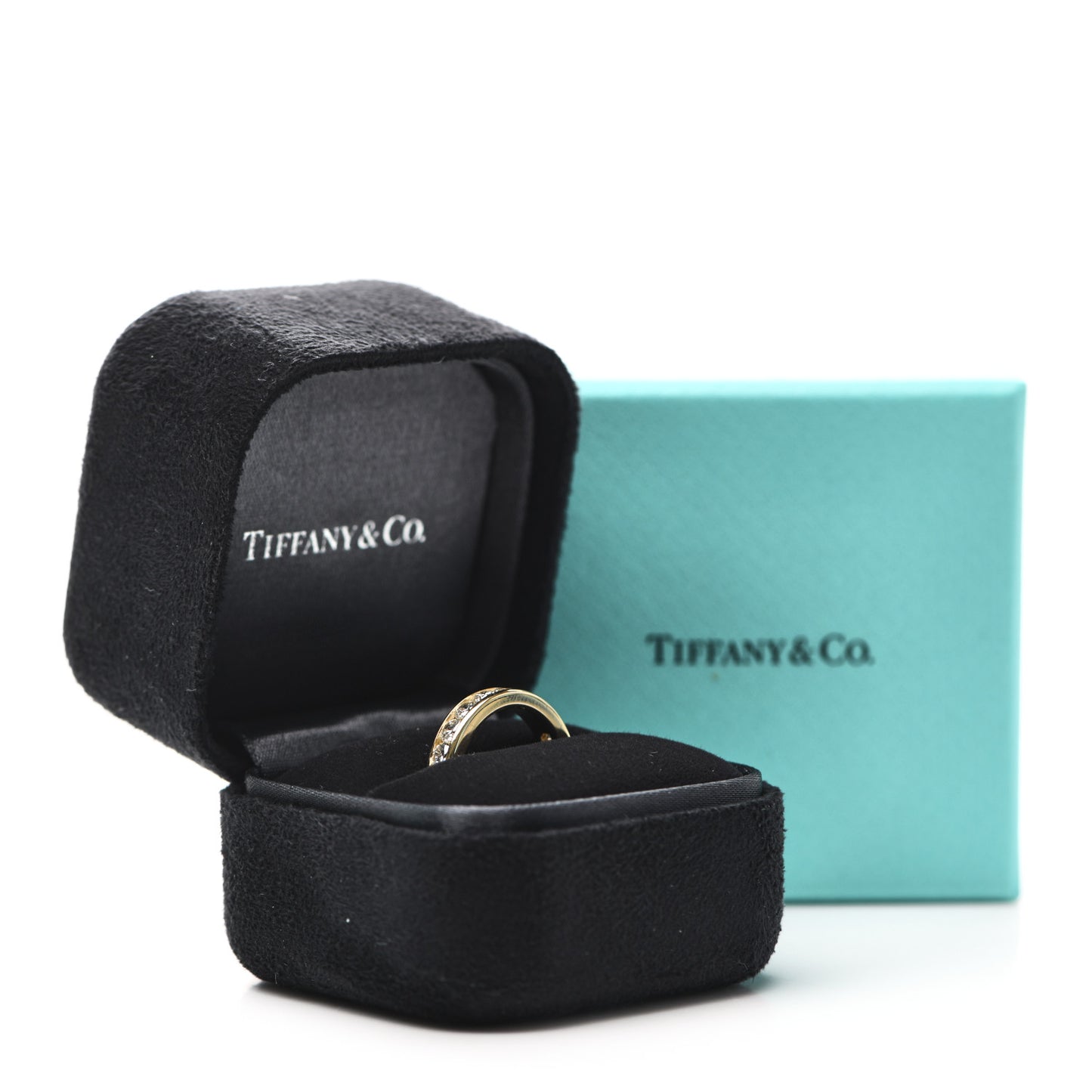 18K Yellow Gold Diamond 4mm Channel Set Band Ring 47 4.25