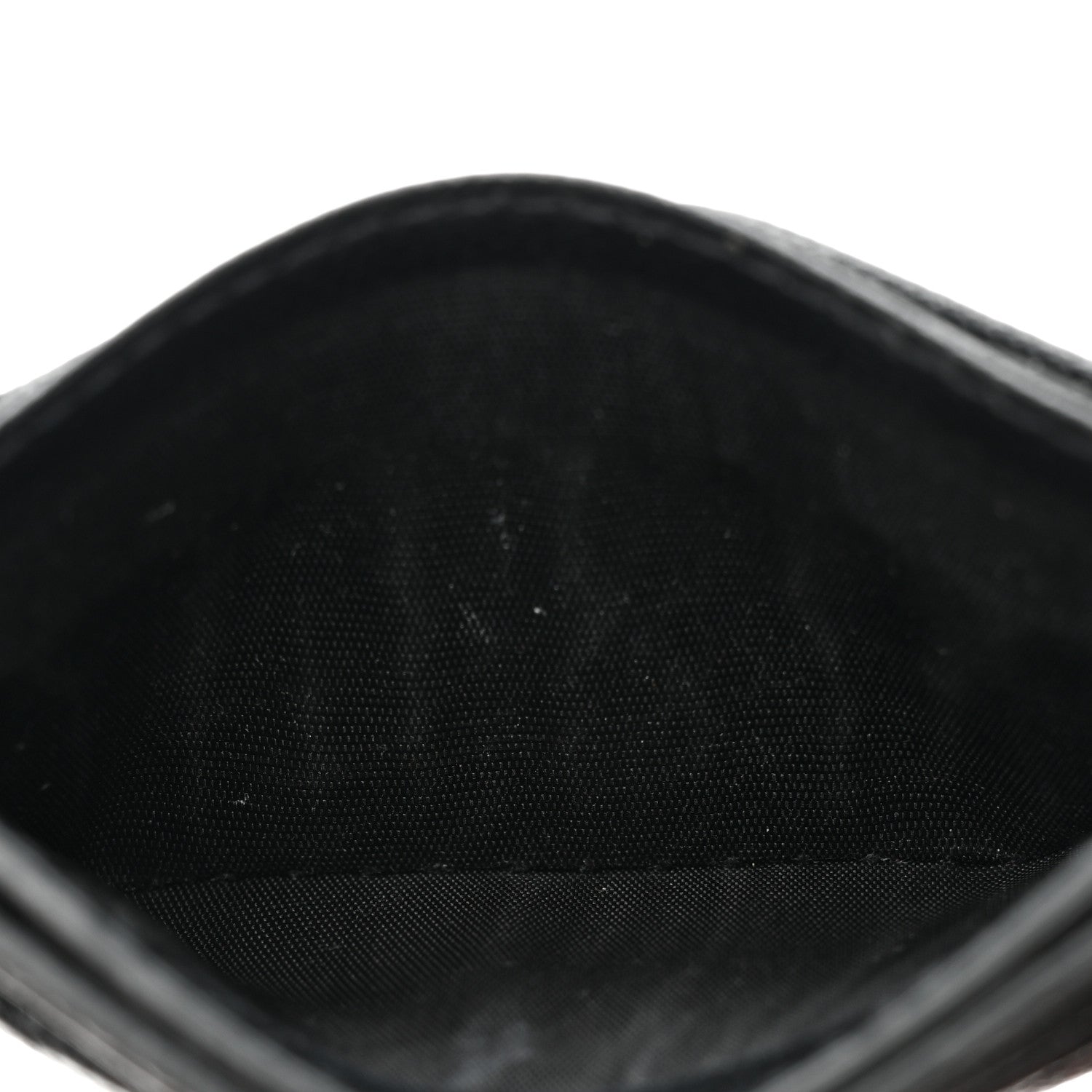 Saint Laurent Grain De Poudre Matelasse Chevron Monogram Credit Card Case Black 7 of 15