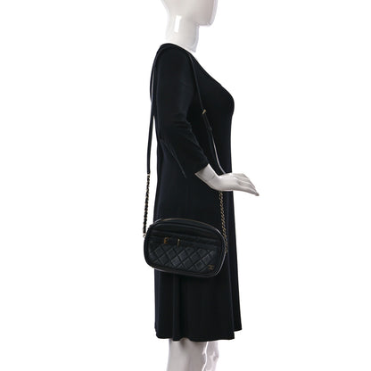 Chanel Lambskin Quilted Large Buckle Camera Case Bag Black 2 of 10