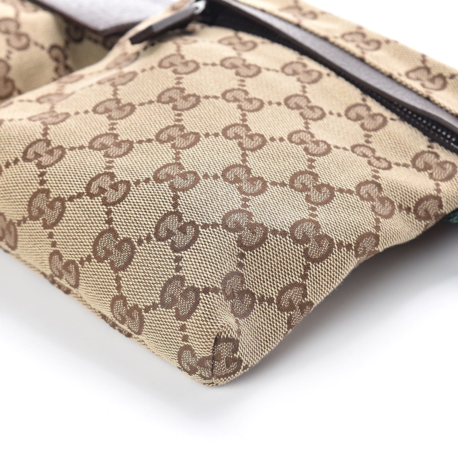 Gucci GG Monogram Web Double Pocket Belt Bag Dark Brown 10 of 10