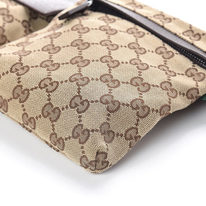 Gucci GG Monogram Web Double Pocket Belt Bag Dark Brown 10 of 10