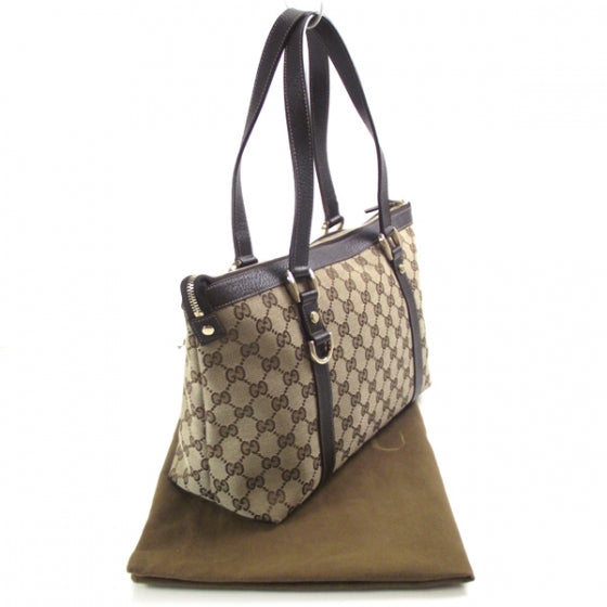 Monogram Medium Abbey Tote Brown