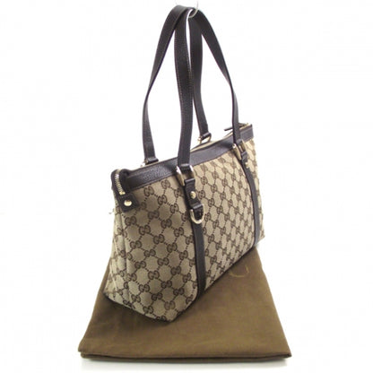 Gucci Monogram Medium Abbey Tote Brown 3 of 11