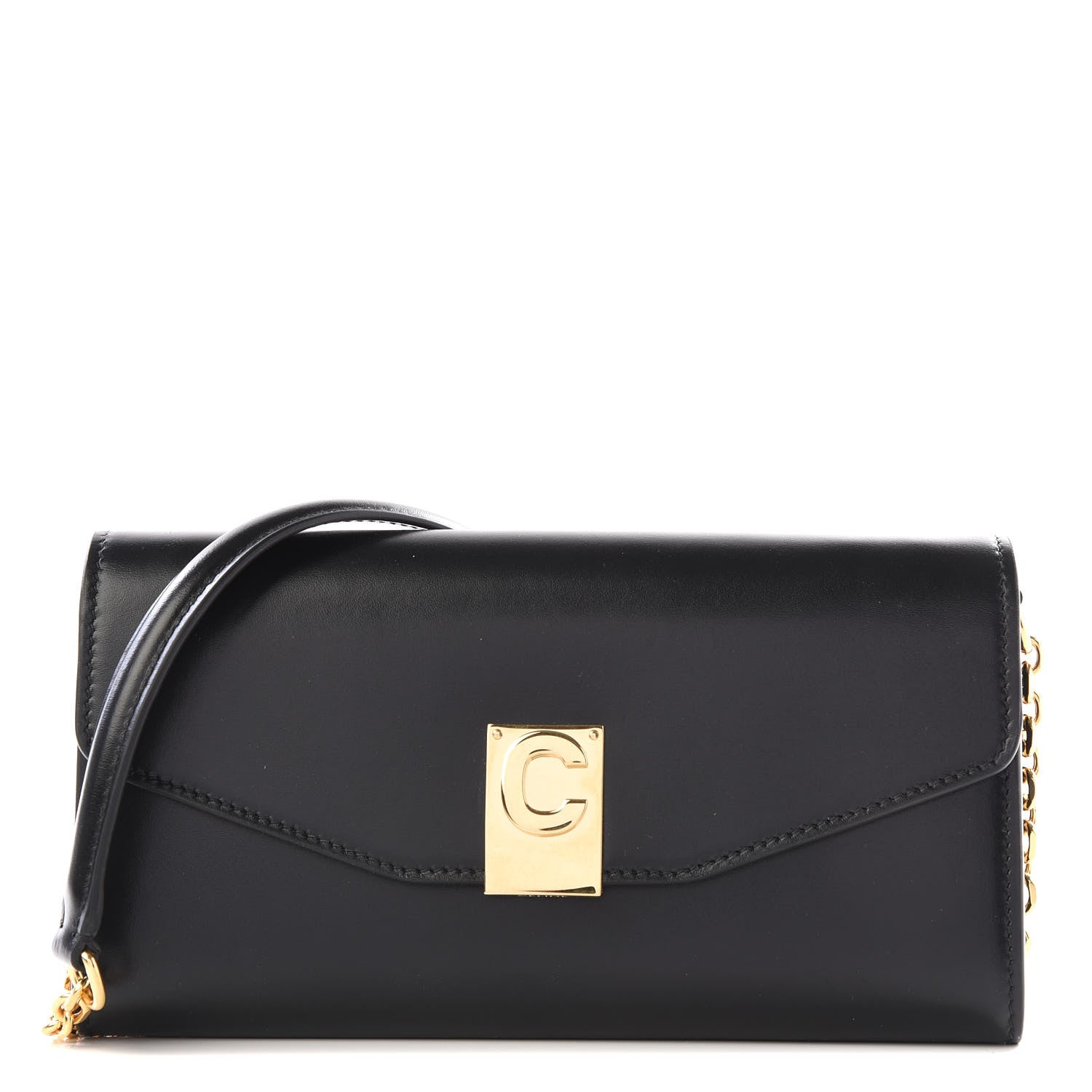Celine Calfskin C Wallet On Chain Bag Black 1 of 12