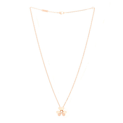 Van Cleef & Arpels 18K Rose Gold Diamond Small Frivole Pendant Necklace 3 of 6