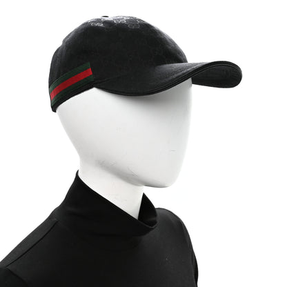 Gucci Monogram Web Baseball Hat M Black 2 of 9