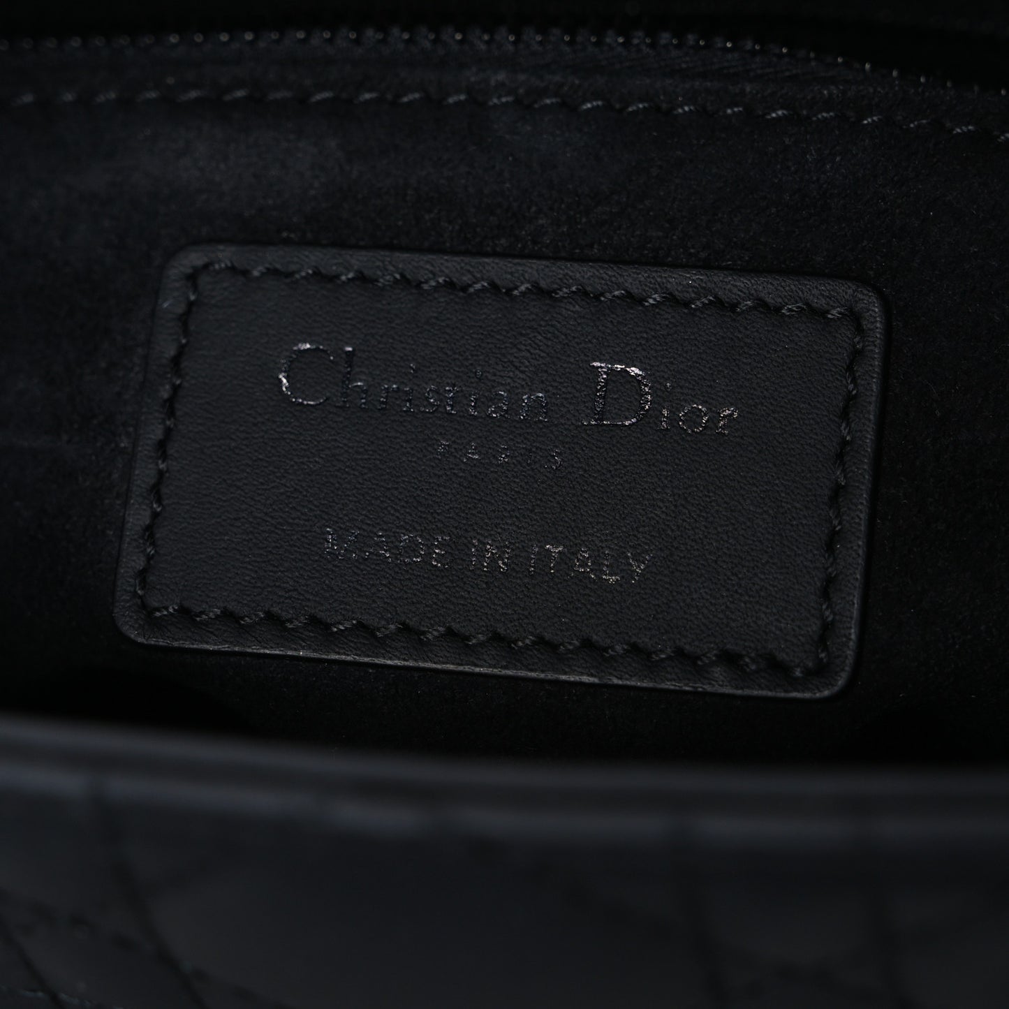 Ultra Matte Calfskin Cannage Small My ABCDior Lady Dior Black