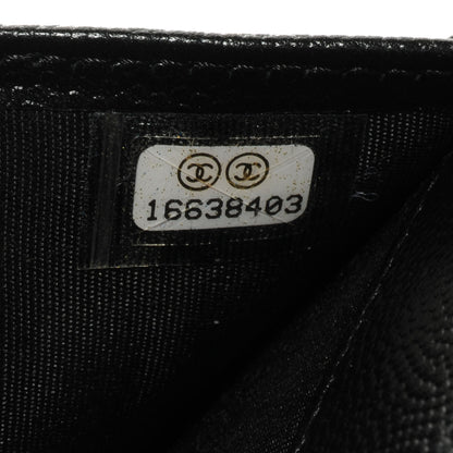 Chanel Caviar Sevruga Large Zip Around Wallet Black 9 of 9