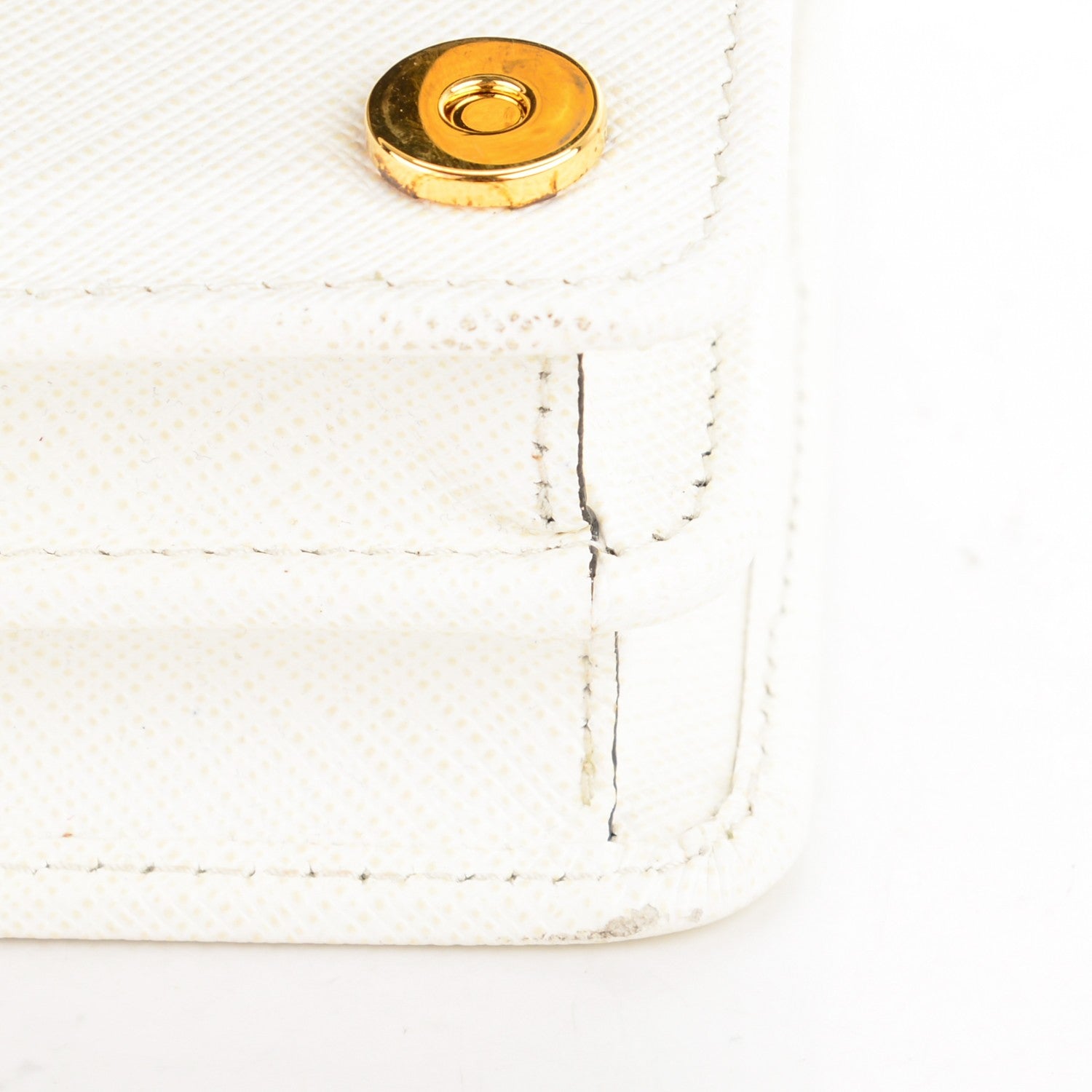 Prada Saffiano Lux Crossbody Bag Bianco 7 of 7
