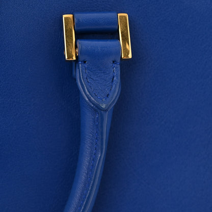 Saint Laurent Calfskin Small Monogram Cabas Blue Majorelle 15 of 15