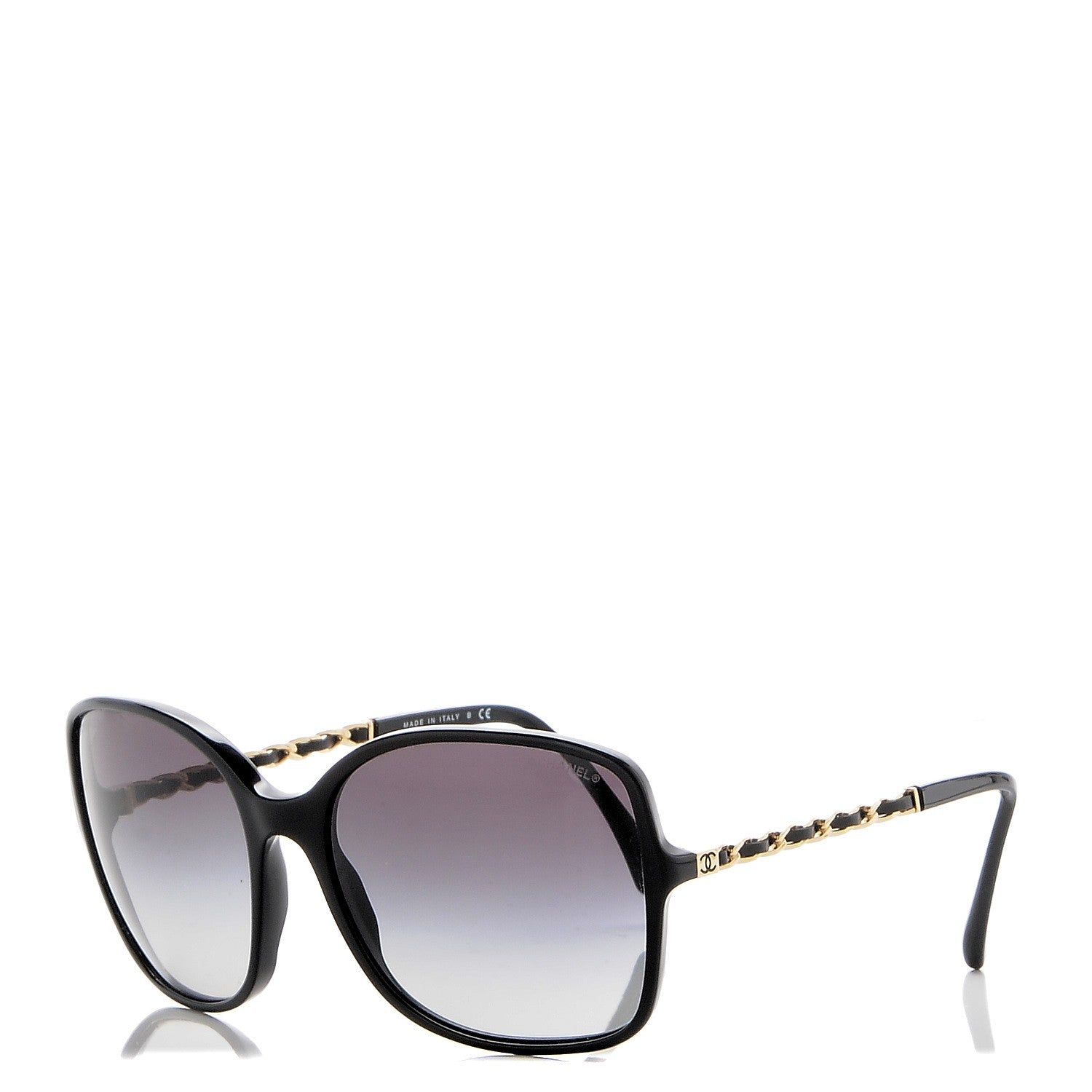 Chanel Lambskin Square Chain Sunglasses 5210-Q Black 1 of 9