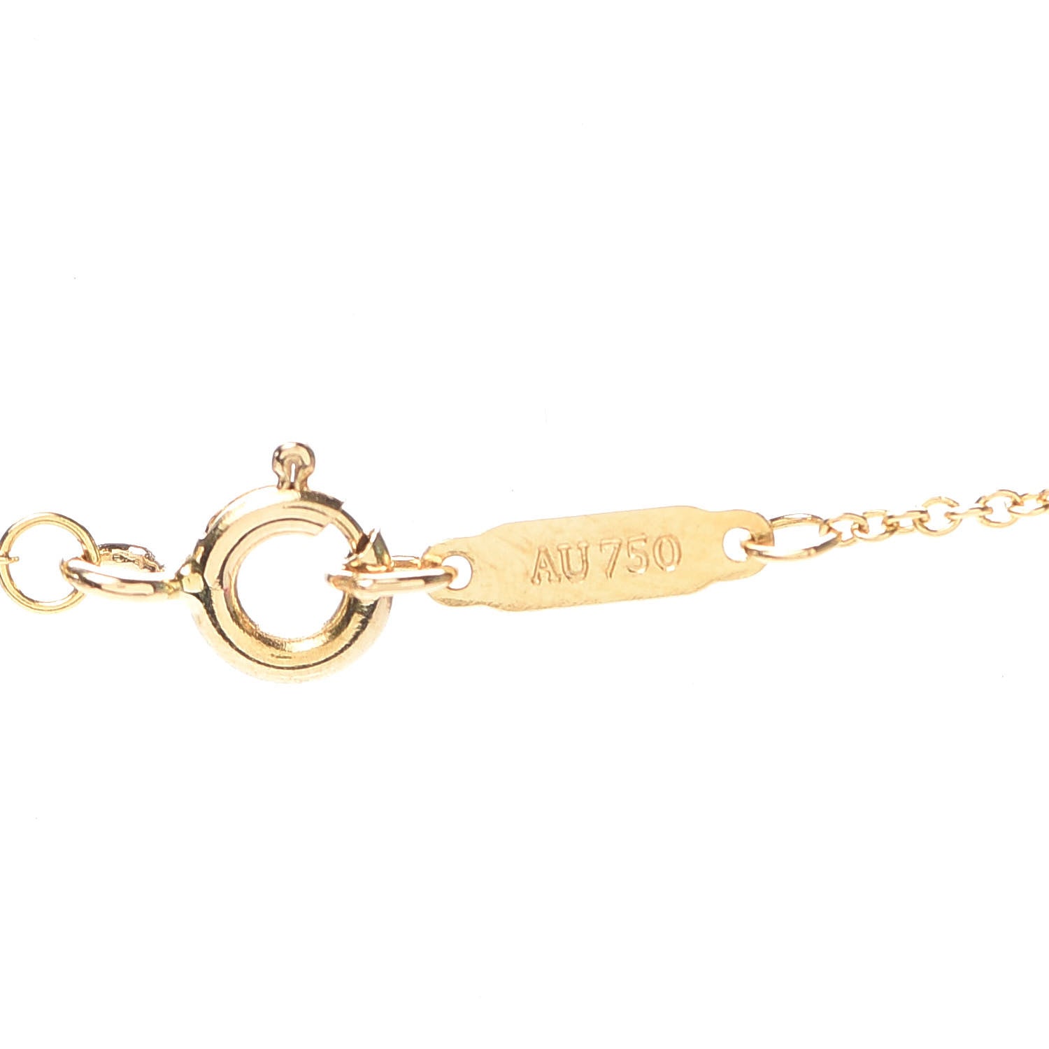 Tiffany 18K Yellow Gold Mini Heart Key Pendant Necklace 4 of 6