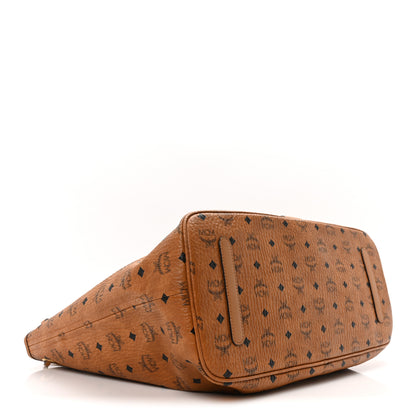 MCM Visetos Large Liz Reversible Shopper Tote Cognac 4 of 15
