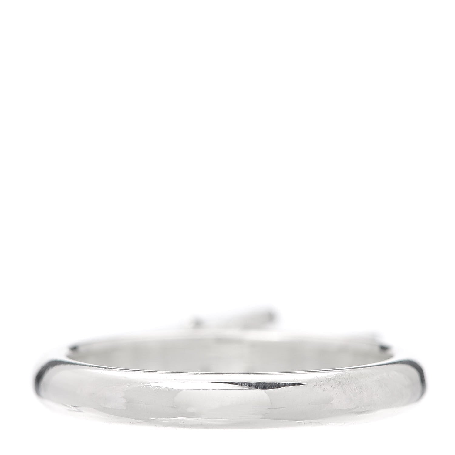 Tiffany Sterling Silver Enamel Return to Double Heart Ring Blue 54 6.75 3 of 5