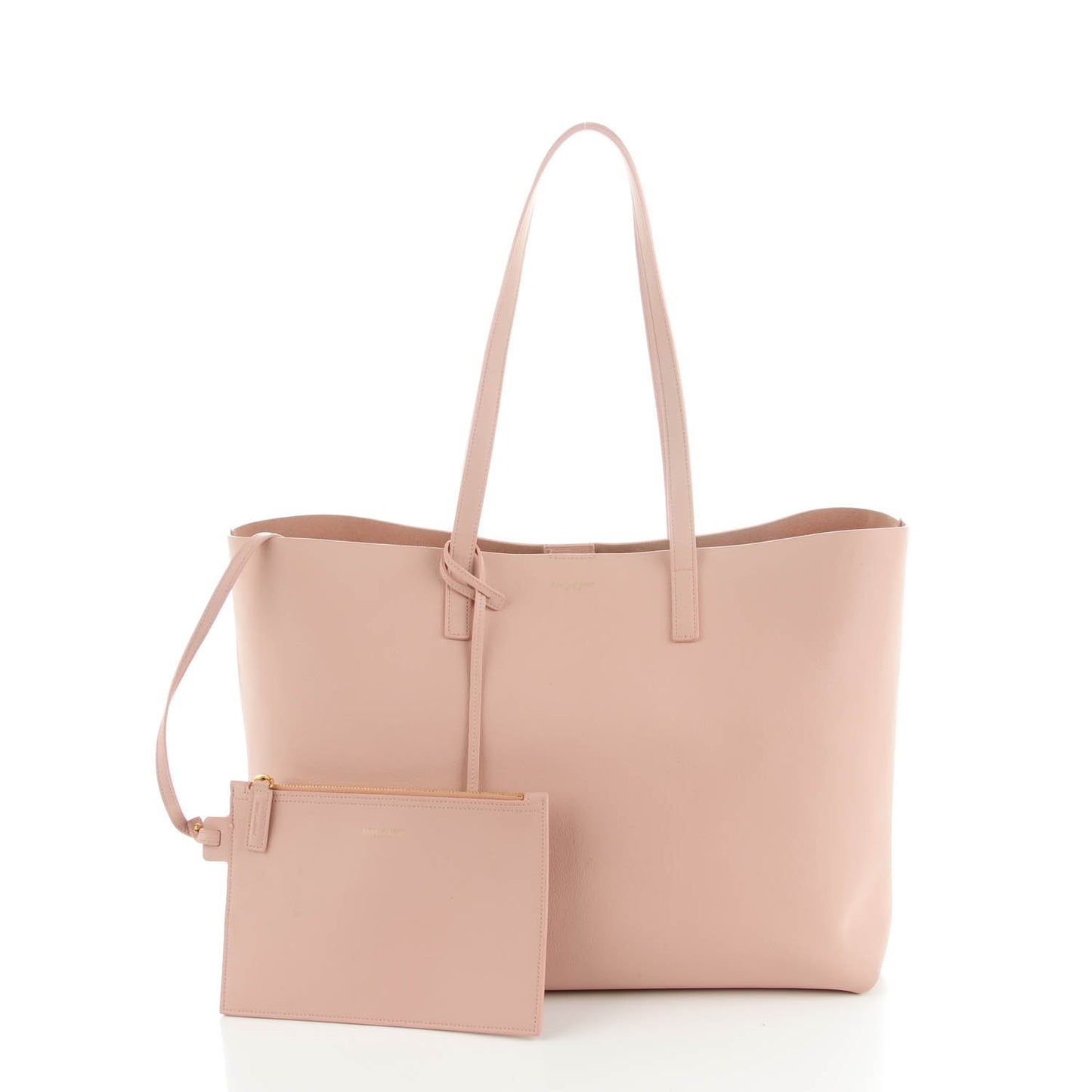 Calfskin Large Shopping Tote Pale Blush