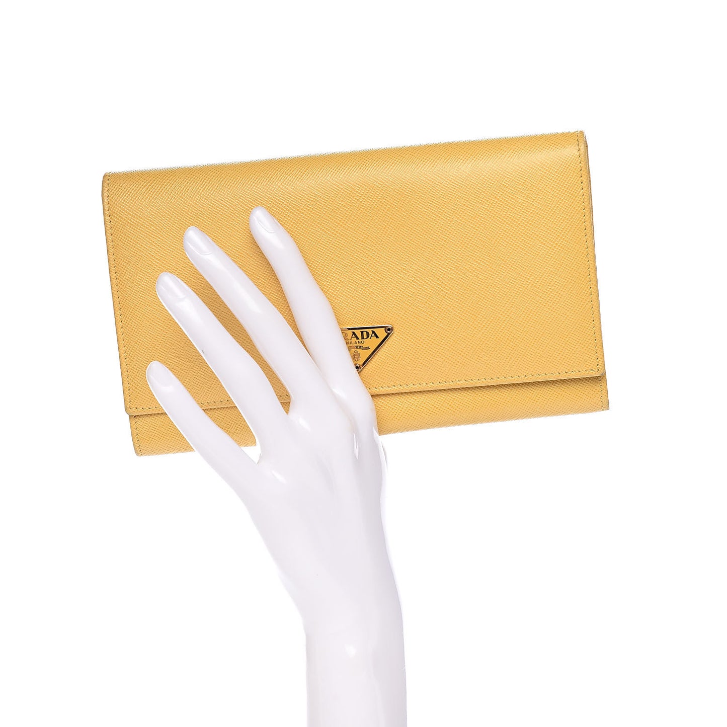 Saffiano Triangle Continental Flap Wallet Ginestra