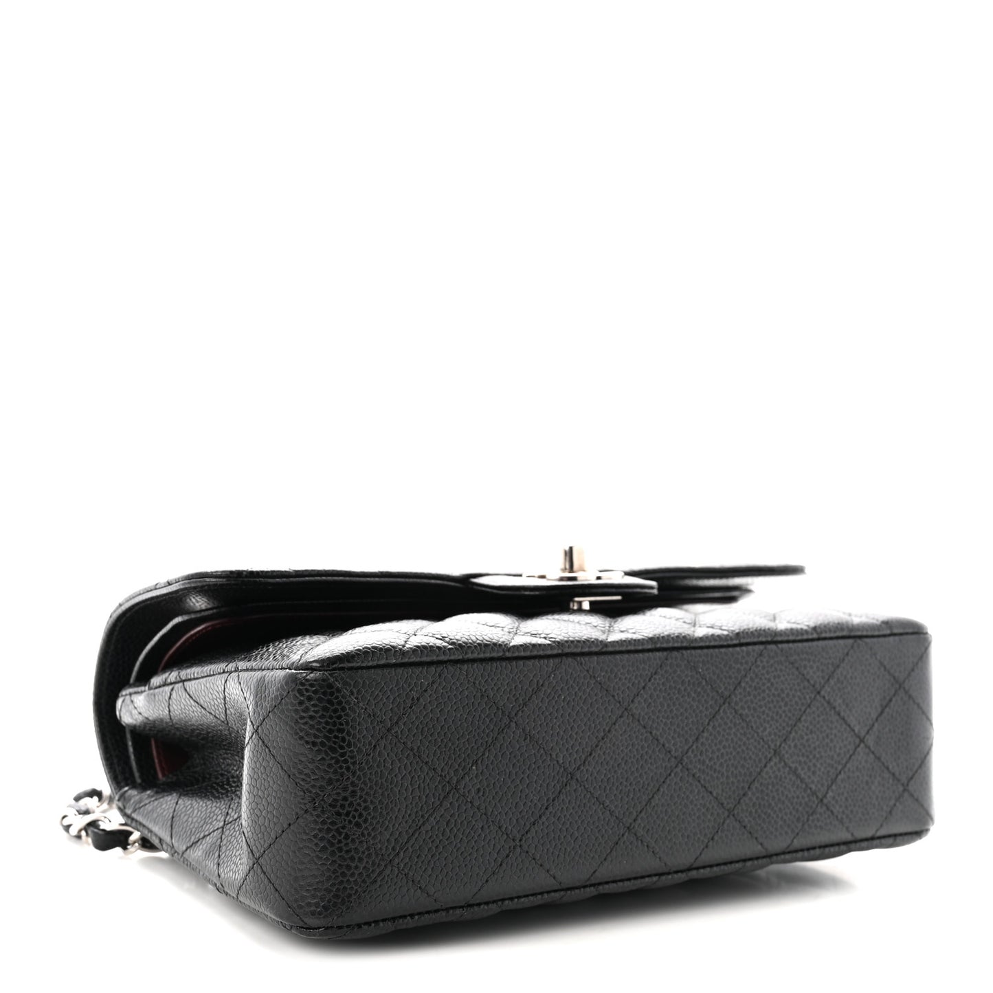 Caviar Quilted Small Double Flap Black