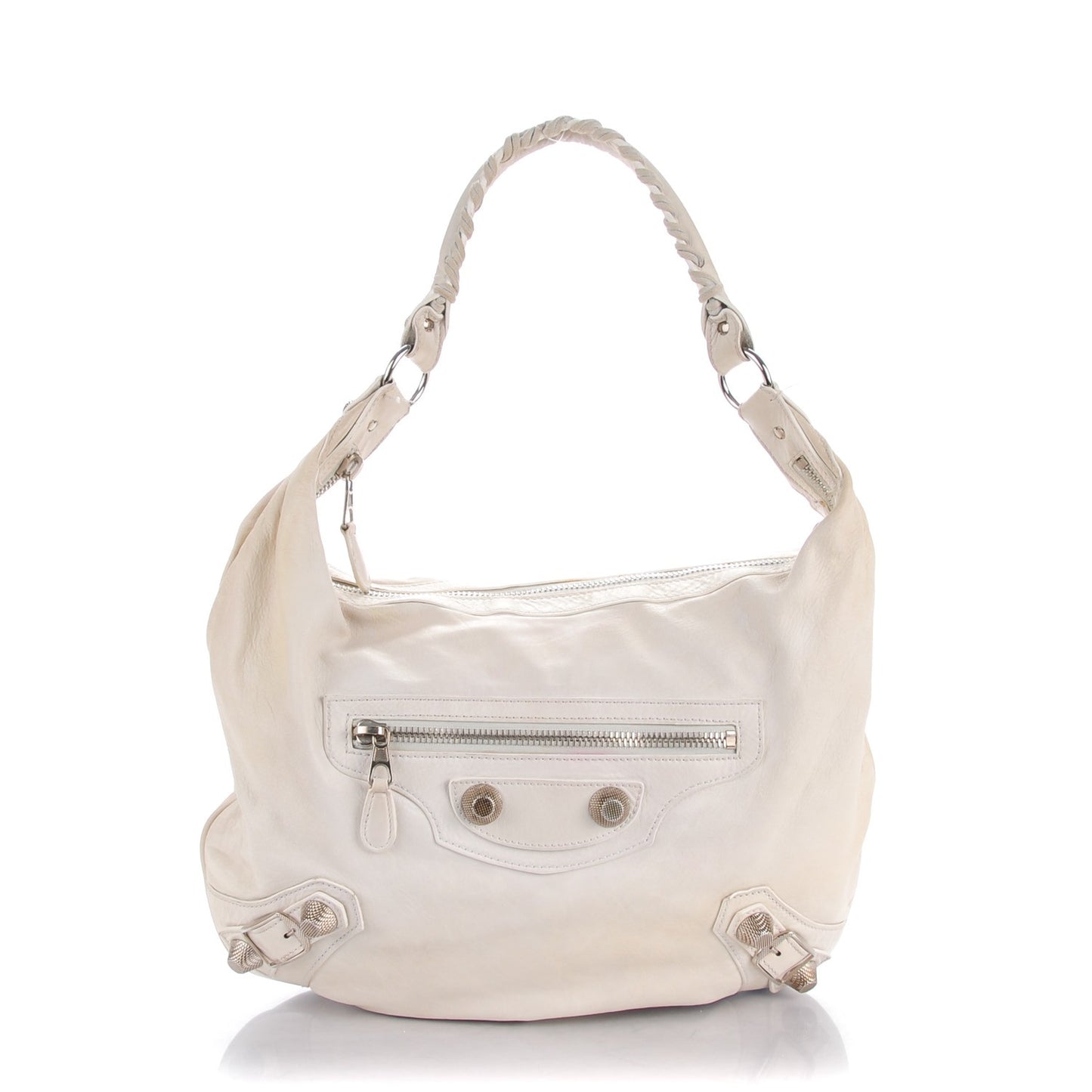 Chevre Giant 21 Silver Hardware Hobo Natural