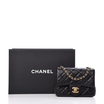 Chanel Lambskin Quilted Mini Pearl Crush Flap Black 10 of 10