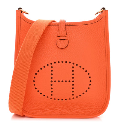 Hermes Taurillon Clemence Evelyne TPM Orange Minium 1 of 11