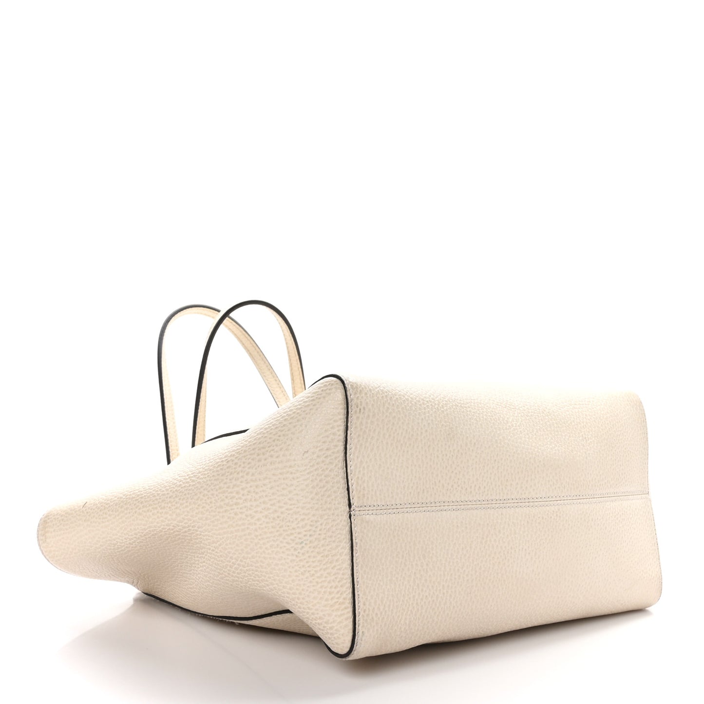 Dollar Calfskin Small Swing Tote Mystic White