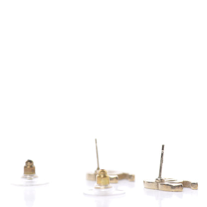 Chanel Crystal CC Earrings Gold 3 of 7