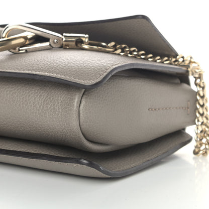 Chloe Grained Calfskin Lambskin Small Faye Shoulder Bag Motty Grey 9 of 11